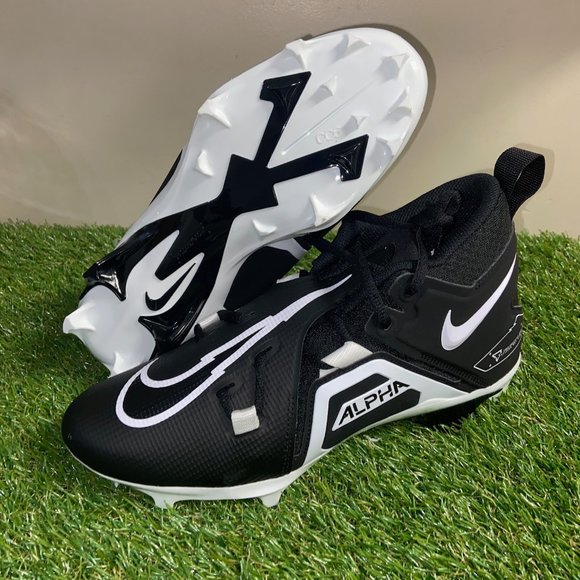 Men\'s Nike Alpha Menace Pro 3 Mid Football Cleats Black CT6649-001 Size NEW main image 4